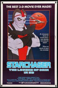8t739 STARCHASER 1sh '84 3-D cartoon, the ultimate robot wants to rule the universe!