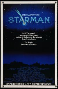 8t741 STARMAN advance 1sh '84 John Carpenter directed, alien Jeff Bridges & Karen Allen!