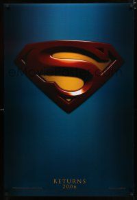 8t749 SUPERMAN RETURNS teaser DS 1sh '06 Bryan Singer, Brandon Routh, Kate Bosworth, Kevin Spacey