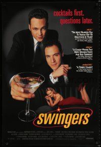 8t751 SWINGERS 1sh '96 Vince Vaughn w/martini, Jon Favreau, sexy Heather Graham!