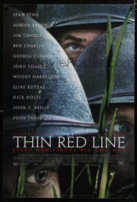 8t768 THIN RED LINE style A 1sh '98 Sean Penn, Woody Harrelson & Jim Caviezel in WWII!