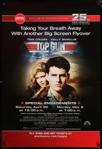 8t779 TOP GUN advance 1sh R11 great image of Tom Cruise & Kelly McGillis, Navy fighter jets!
