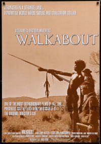 8t807 WALKABOUT 1sh R97 Jenny Agutter & Luc Roeg follow David Gulpilil in the Outback!