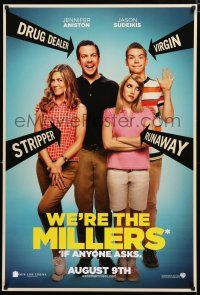 8t817 WE'RE THE MILLERS teaser DS 1sh '13 Jennifer Aniston, Jason Sudeikis, Emma Roberts & Poulter!