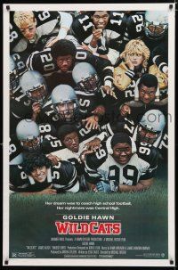 8t826 WILDCATS 1sh '85 Goldie Hawn, Woody Harrelson, Wesley Snipes, football!