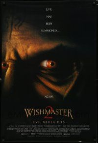8t830 WISHMASTER 2: EVIL NEVER DIES 1sh '99 evil genie, Andrew Divoff in title role!