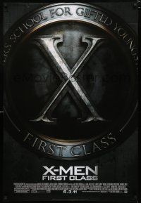 8t844 X-MEN: FIRST CLASS style B advance DS 1sh '11 James McAvoy, Fassbender, Marvel sci-fi