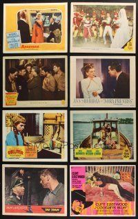 8w034 LOT OF 48 LOBBY CARDS '40s-70s great scenes from a variety of different movies!