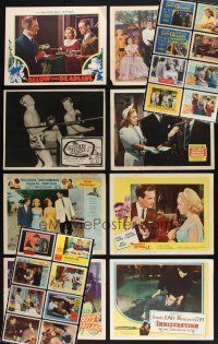 8w038 LOT OF 24 LOBBY CARDS '40s-60s great scenes from a variety of different movies!