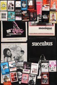8w043 LOT OF 35 UNCUT PRESSBOOKS FROM SEXPLOITATION MOVIES '70s-80s filled with sexy images!
