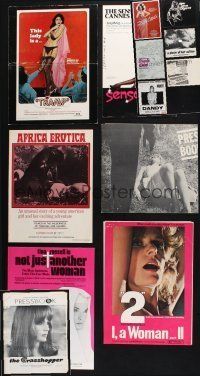 8w046 LOT OF 25 UNCUT PRESSBOOKS FROM SEXPLOITATION MOVIES '70s-80s filled with sexy images!