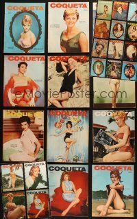 8w077 LOT OF 28 COQUETA MEXICAN MAGAZINES '50s-60s Ava Gardner, Jayne Mansfield & more!
