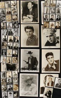 8w146 LOT OF 63 STILLS OF MALE STARS '40s-60s great full-length & close up portraits!