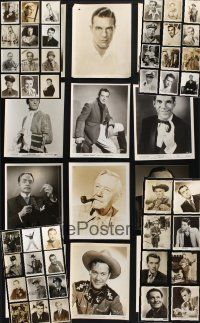8w147 LOT OF 56 STILLS OF MALE STARS '40s-60s great full-length & close up portraits!