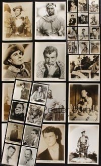 8w155 LOT OF 32 8X10 STILLS OF MALE STARS '40s-50s great full-length & close up portraits!