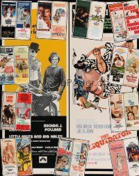 8w204 LOT OF 24 UNFOLDED INSERTS '50s-70s great images from a variety of different movies!