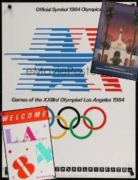 8w231 LOT OF 3 UNFOLDED 1984 OLYMPIC GAMES SPECIAL POSTERS '84 Summer in Los Angeles!