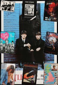 8w287 LOT OF 9 UNFOLDED MUSIC, COMMERCIAL, AND VIDEO POSTERS '80s-90s Beatles, Sherlock & more!