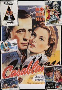 8w290 LOT OF 6 UNFOLDED REPRO FOREIGN POSTERS FROM CLASSIC MOVIES '80s-90s Casablanca, Star Wars!