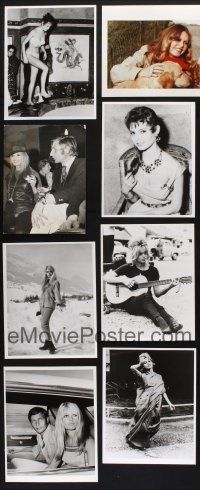 8w102 LOT OF 8 BRIGITTE BARDOT NEWS PHOTOS '50s-80s great images of the sexiest French star!