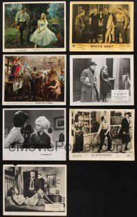 8w171 LOT OF 7 COLOR AND BLACK & WHITE ENGLISH FOH LOBBY CARDS '50s-60s White Heat & more!