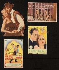 8w176 LOT OF 4 SPANISH AND MEXICAN HERALDS '40s-50s Claudette Colbert, Robert Montgomery & more!