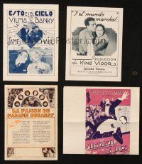 8w175 LOT OF 4 URUGUAYAN HERALDS '20s-30s Vilma Banky, King Vidor, different images!