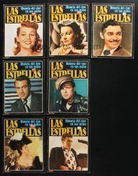 8w082 LOT OF 7 LAS ESTRELLAS SPANISH MAGAZINES '80s James Dean, Rita Hayworth & more!