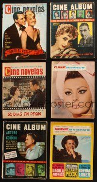 8w083 LOT OF 6 MEXICAN MAGAZINES '60s Cary Grant, Doris Day, Sophia Loren, Heston, Gardner +more!