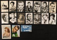 8w177 LOT OF 17 U.S. AND NON-U.S. POSTCARDS '40s-50s Liz Taylor, Dean, Bardot, Connery & more!