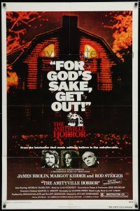 8x039 AMITYVILLE HORROR 1sh '79 great image of haunted house, for God's sake get out!