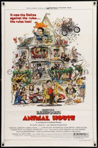 8x048 ANIMAL HOUSE style B 1sh '78 John Belushi, Landis classic, art by Rick Meyerowitz!