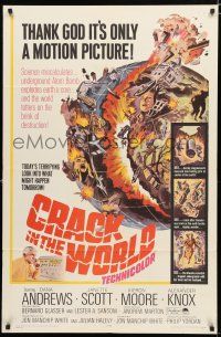8x201 CRACK IN THE WORLD 1sh '65 atom bomb explodes, thank God it's only a motion picture!