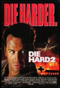8x249 DIE HARD 2 int'l DS 1sh '90 tough guy Bruce Willis is in the wrong place at the right time!