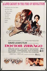 8x259 DOCTOR ZHIVAGO int'l 1sh R71 Omar Sharif,Julie Christie,David Lean English epic, Terpning art!