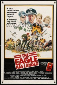8x277 EAGLE HAS LANDED 1sh '77 cool art of Michael Caine in World War II