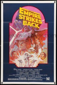 8x282 EMPIRE STRIKES BACK 1sh R82 George Lucas sci-fi classic, cool artwork by Tom Jung!
