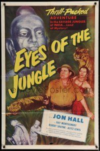 8x298 EYES OF THE JUNGLE 1sh '53 Jon Hall in the savage jungles of India!