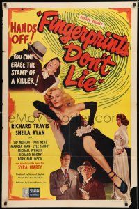 8x312 FINGERPRINTS DON'T LIE 1sh '51 what sexy bad girl Syra Marty did to love was a crime!