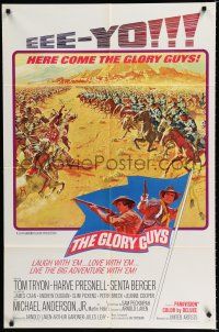 8x350 GLORY GUYS style B 1sh '65 Sam Peckinpah, sabers glistening, rifles ready, epic battle art!