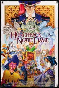 8x408 HUNCHBACK OF NOTRE DAME DS 1sh '96 Walt Disney, Victor Hugo, art of cast on parade!