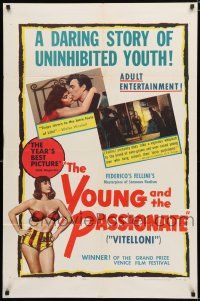8x414 I VITELLONI 1sh '57 Federico Fellini's The Young & The Passionate, wonderful art!