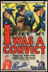 8x415 I WAS A CONVICT 1sh '39 Barton MacLane paid for one mistake with 2 years behind bars!