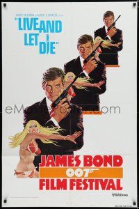 8x443 JAMES BOND 007 FILM FESTIVAL style A 1sh '76 Roger Moore as 007 w/sexy girl!