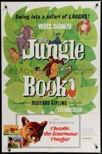 8x461 JUNGLE BOOK/CHARLIE THE LONESOME COUGAR 1sh '67 Disney's classic safari of laughs!