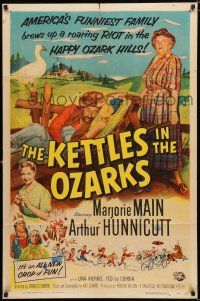8x469 KETTLES IN THE OZARKS 1sh '56 Marjorie Main as Ma brews up a roaring riot in the hills!