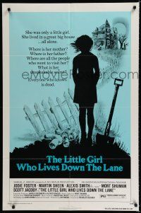 8x501 LITTLE GIRL WHO LIVES DOWN THE LANE 1sh '77 very young Jodie Foster, enveloped by fear!