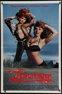 8x517 LUSCIOUS 1sh '80 Samantha Fox & Lisa DeLeeux are sexy redheads, x-rated!