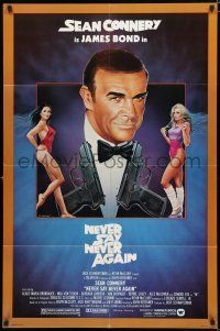 8x590 NEVER SAY NEVER AGAIN 1sh '83 art of Sean Connery as James Bond 007 by Obrero!
