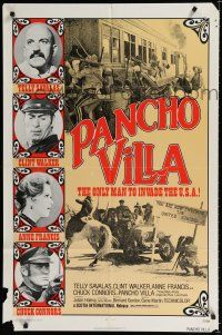 8x636 PANCHO VILLA 1sh '72 Clint Walker, Telly Savalas as the only man to invade America!